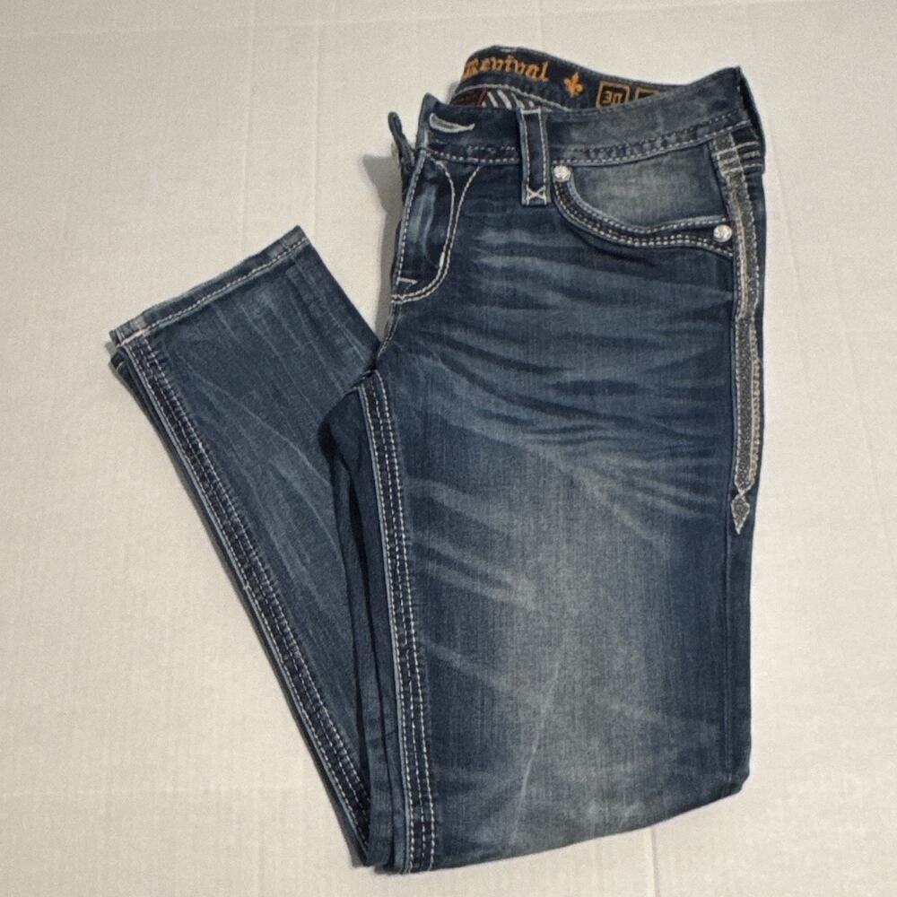 Rock Revival Y2K Western Embellished Distressed Jeans - Picture 4 of 11